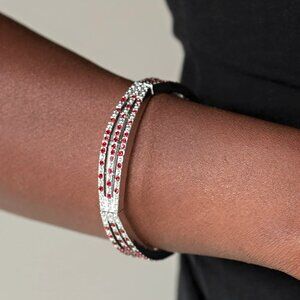 Paparazzi Jewelry - Suburban Scene - Red Bracelet - Vintage